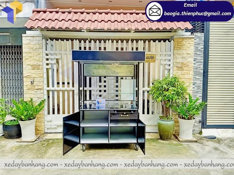 xe đẩy cafe bằng sắt giá rẻ