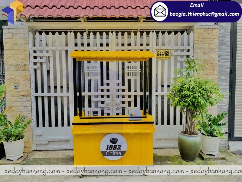 xe gỗ bán cafe nhỏ