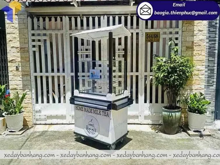 xe gỗ bán trà sữa take away giá rẻ