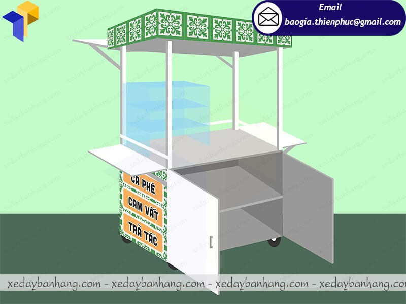 xe inox bán nước cam lưu động