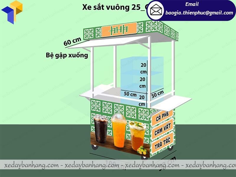 xe inox bán nước cam