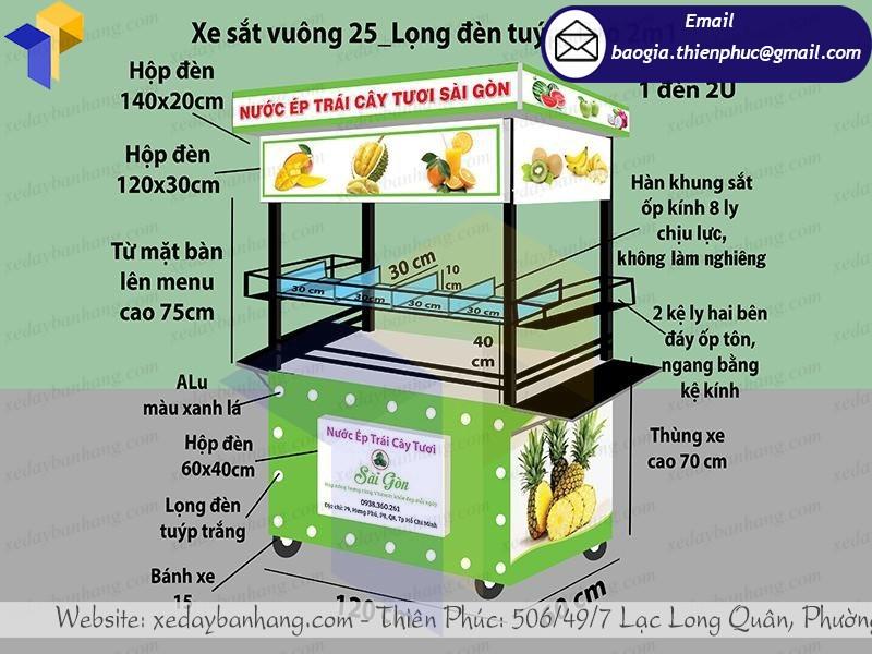 xe inox bán sinh tố nước ép