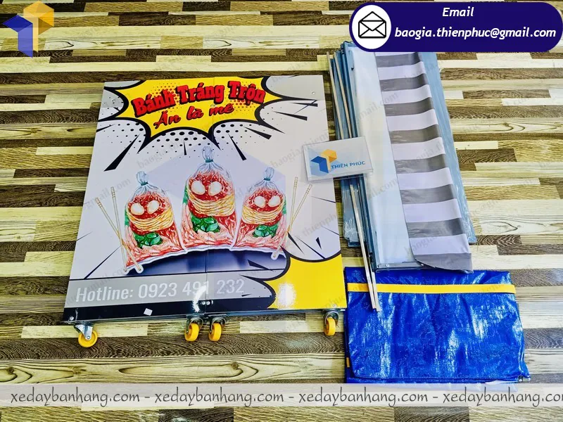 xe lắp ráp bán bánh tráng trộn giá bao nhiêu