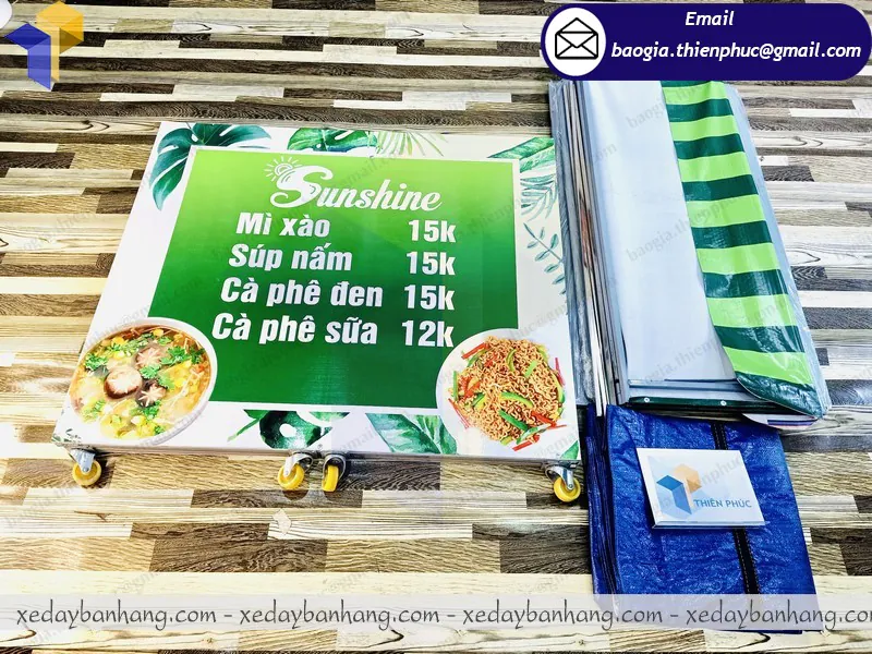 xe lắp ráp bán cafe ăn vặt giá bao nhiêu