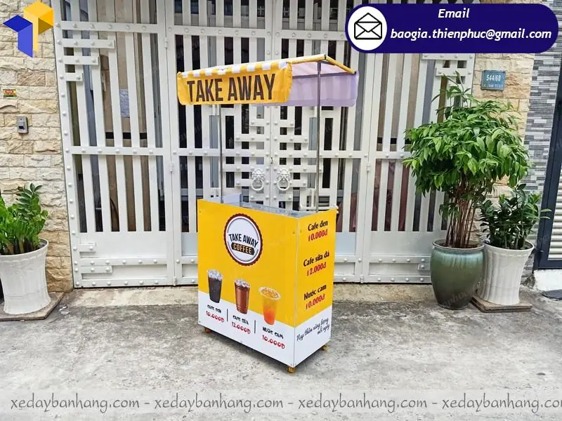 mẫu quầy xe lắp ráp bán café take away đẹp