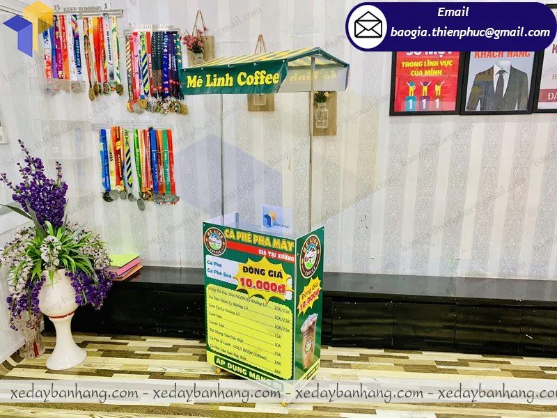 xe lắp ráp bán cafe sữa đá đẹp