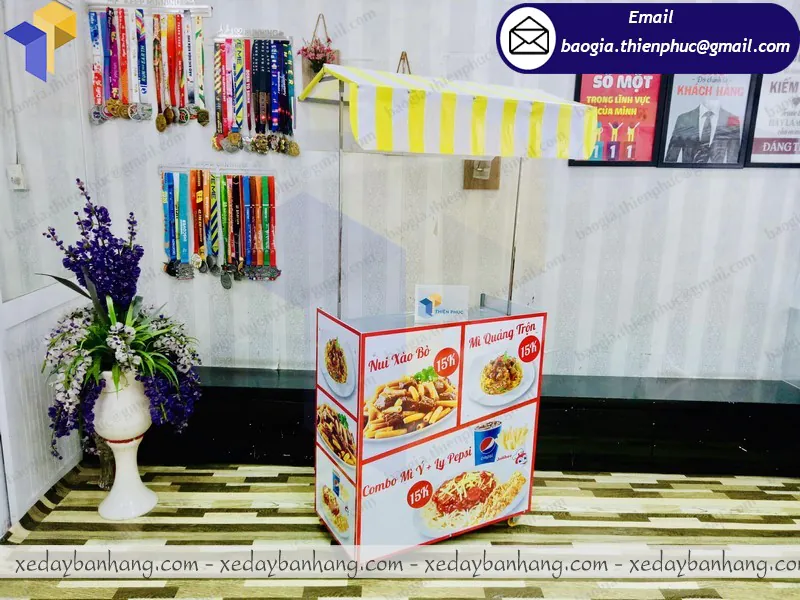 xe lắp ráp bán đồ ăn vặt vỉa hè giá bao nhiêu