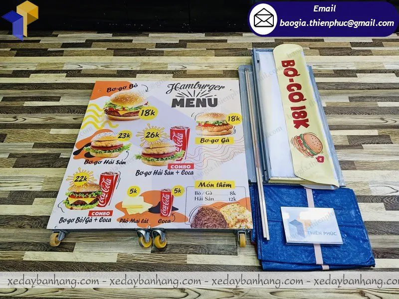 xe lắp ráp bán thức ăn vặt giá rẻ