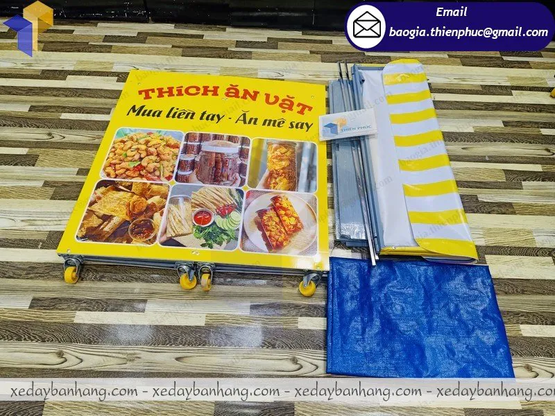 xe lắp ráp bán thức ăn vặt