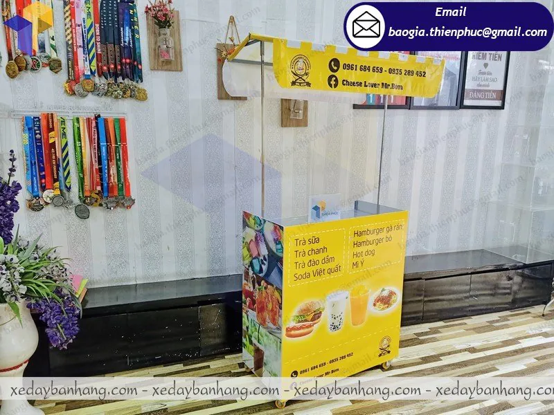 xe lắp ráp bán trà chanh ăn vặt rẻ đẹp