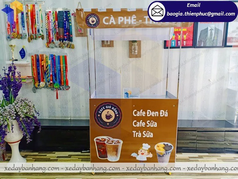 xe lắp ráp bán trà sữa đẹp