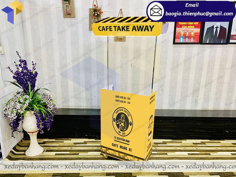xe lắp ráp mini bán cafe mang đi đẹp