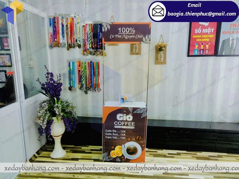 xe lắp ráp mini bán cafe phin đẹp