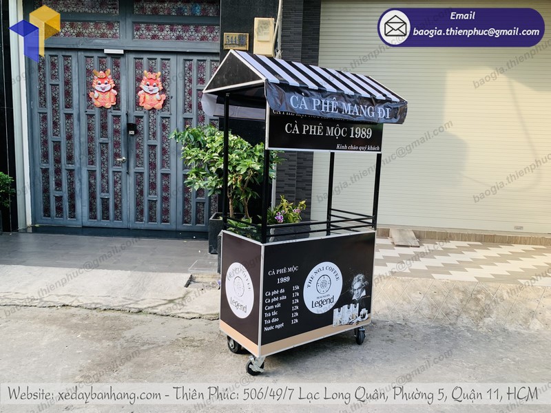 xe sắt bán coffee take away đẹp
