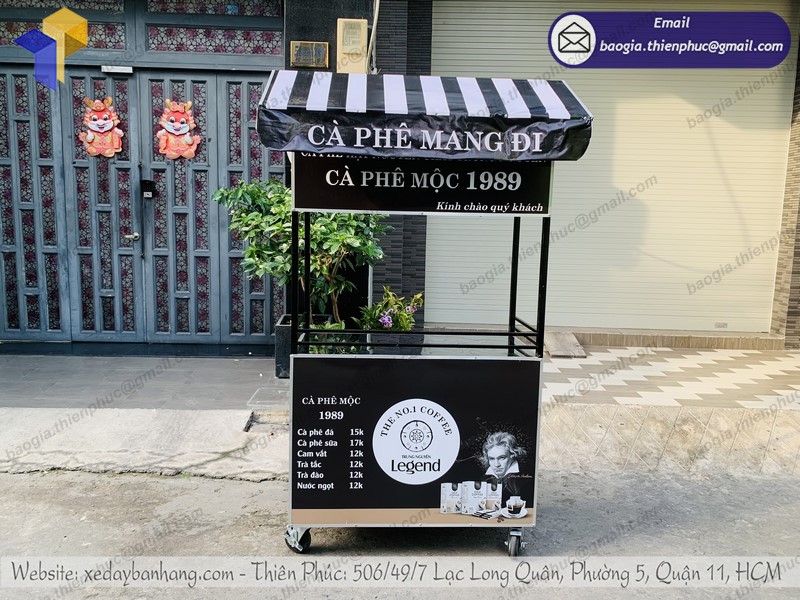 xe sắt bán coffee take away rẻ