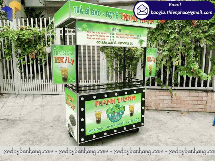 xe sắt bán trà bí đao giá rẻ