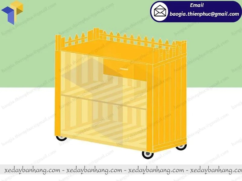 xe trà sữa bằng gỗ giá rẻ