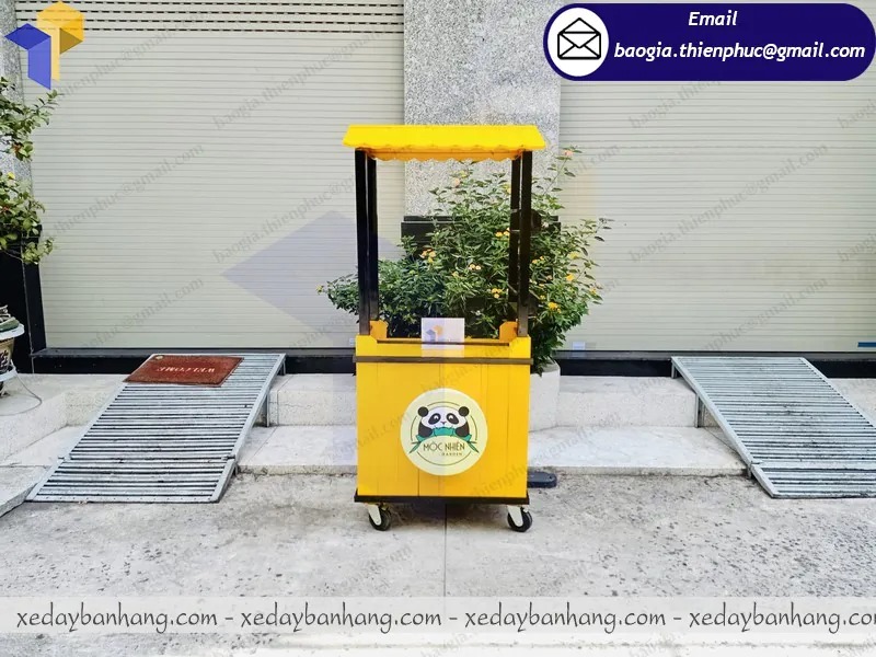 xe trà sữa bằng gỗ