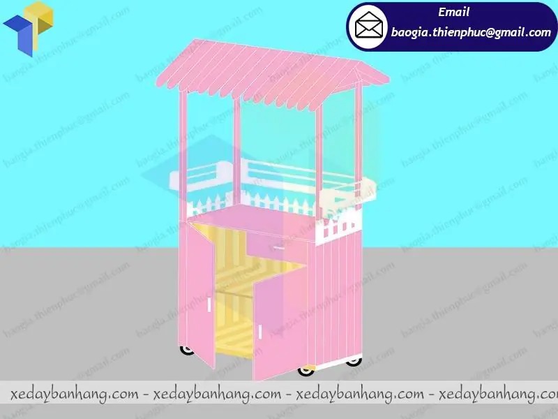 xe trà sữa có khay topping giá rẻ