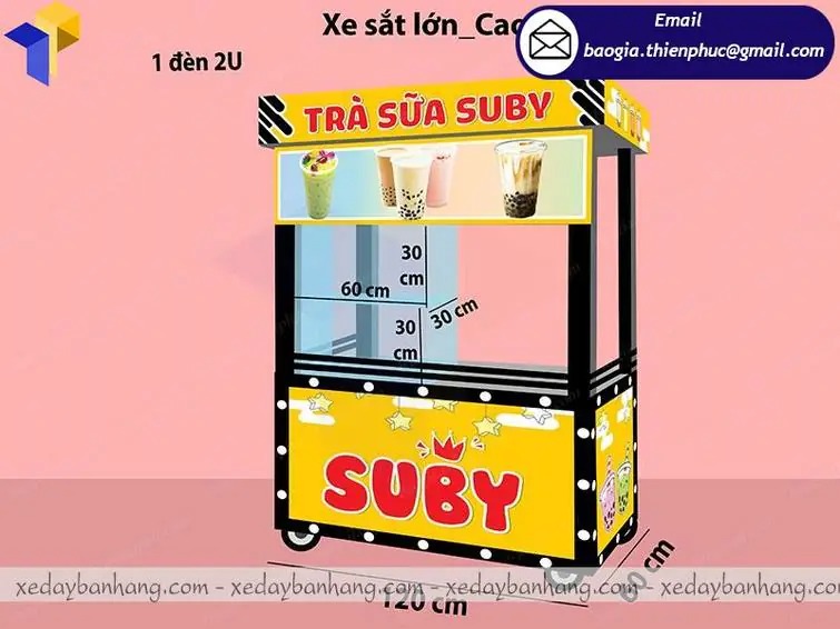 xe trà sữa inox giá rẻ