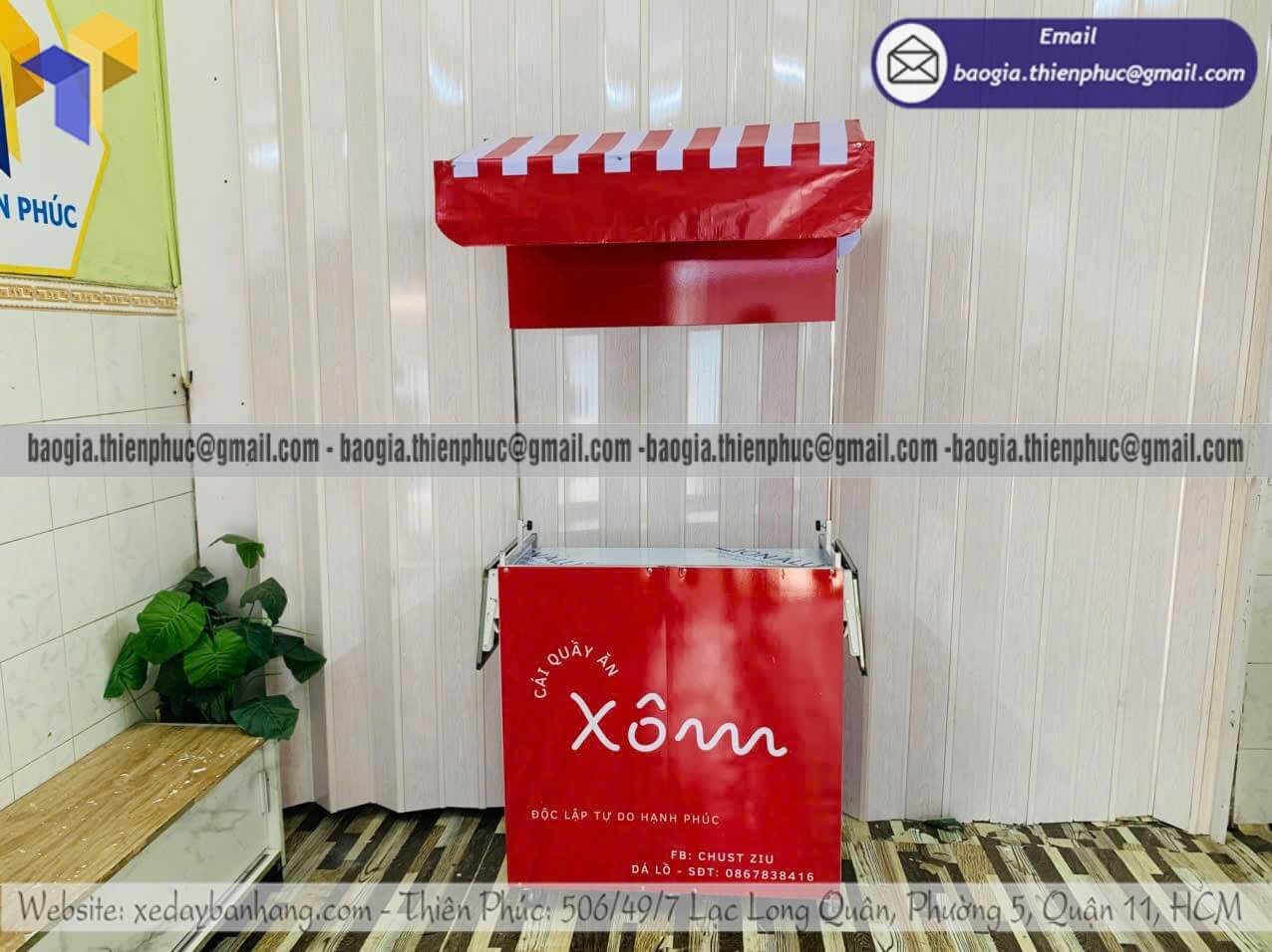 Xưởng đóng quầy xếp pha chế cafe take away mái che