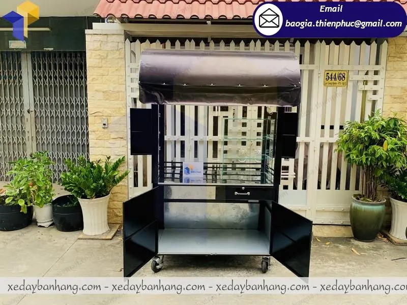 xưởng đóng tủ bán nước ép bằng inox