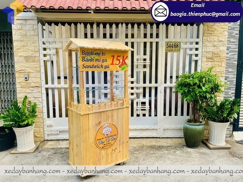 xưởng đóng xe bán bánh mì mini