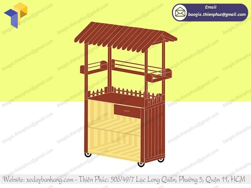 xưởng đóng xe bán cà phê mang đi gỗ
