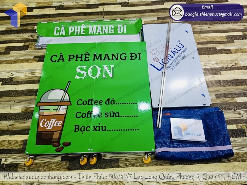 Xưởng đóng xe cà phê gấp gọn