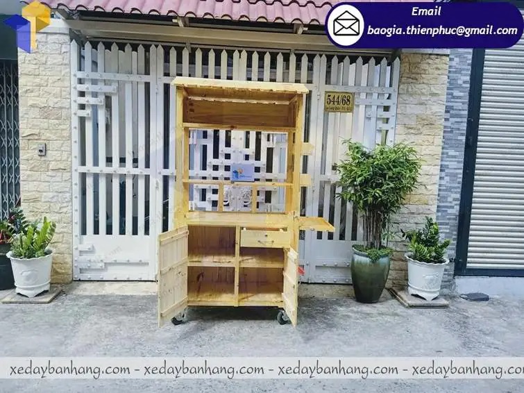xưởng đóng xe đẩy bán cơm cuộn
