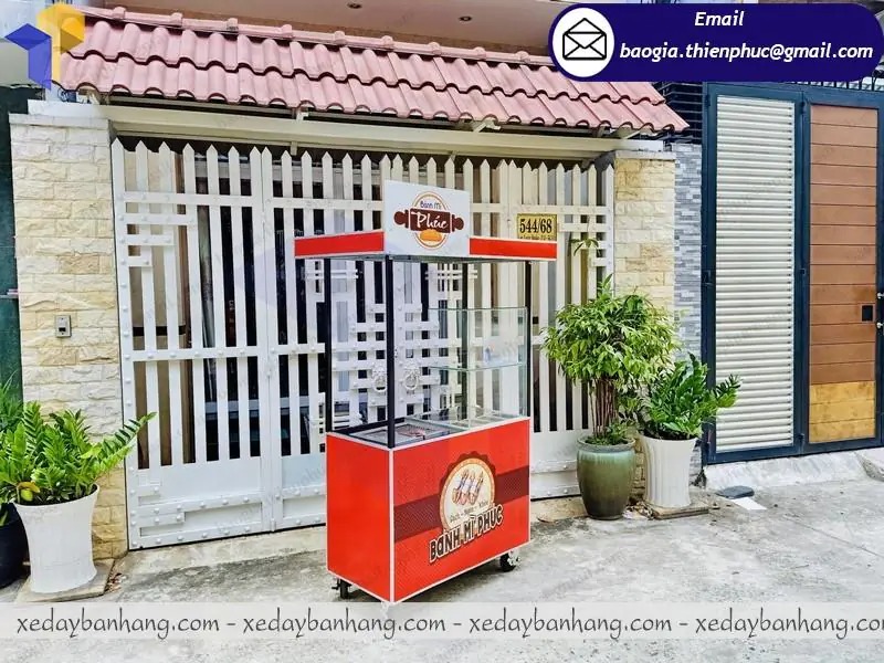 xưởng đóng xe đẩy bán xôi bánh mì