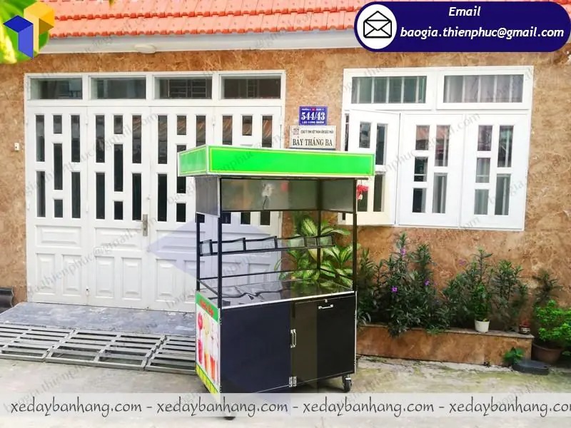 xưởng đóng xe đẩy inox bán sinh tố