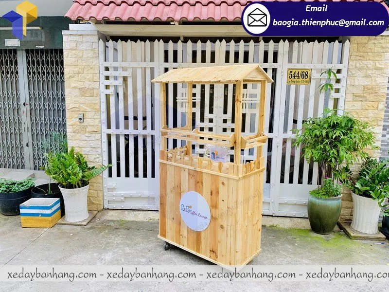 xưởng đóng xe gỗ bán cafe hàng rong giá rẻ