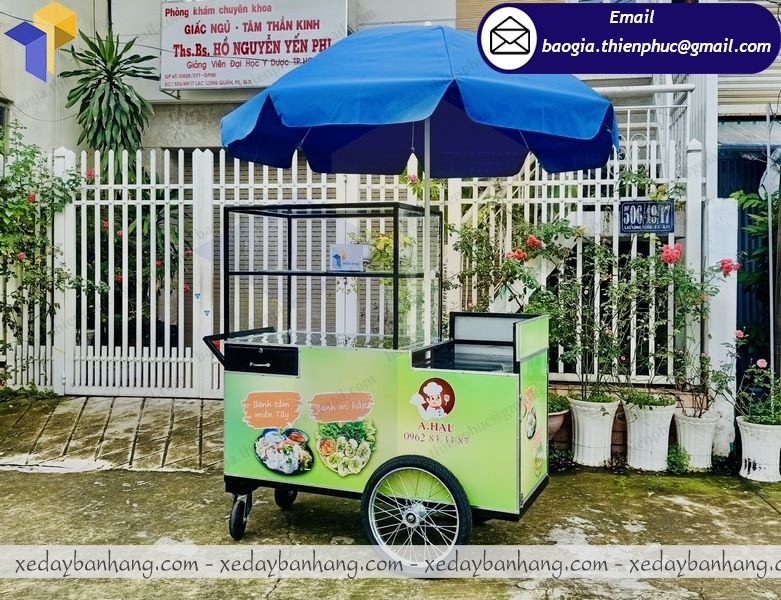 xưởng đóng xe inox bán đồ ăn vặt