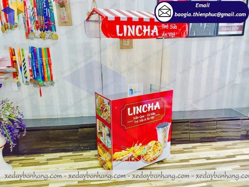xưởng đóng xe lắp ráp bán trà sữa ăn vặt