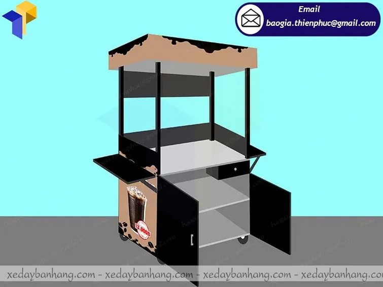 xưởng đóng xe sắt bán cà phê vỉa hè