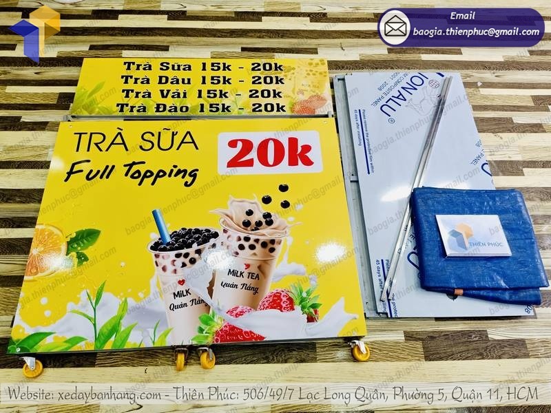 xưởng đóng xe trà sữa nhỏ gọn