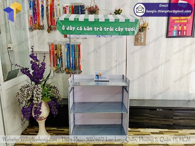 xưởng đóng xe bán trà trái cây di động