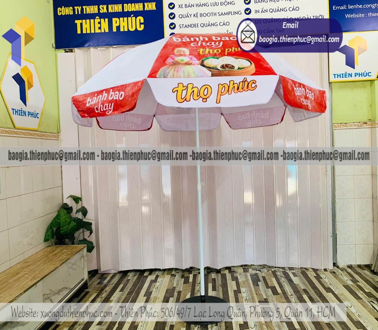 Xưởng sản xuất dù bạt quảng cáo in thương hiệu rẻ