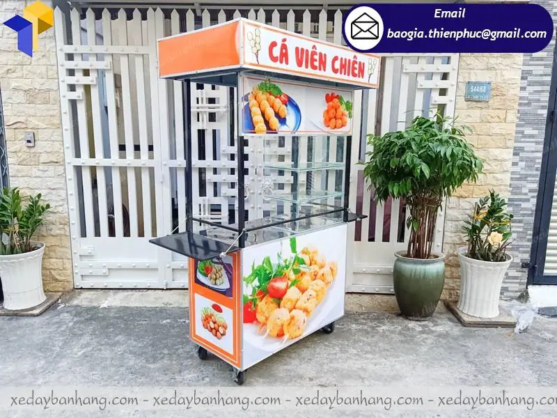 mẫu thiết kế xe sắt bán cá viên chiên