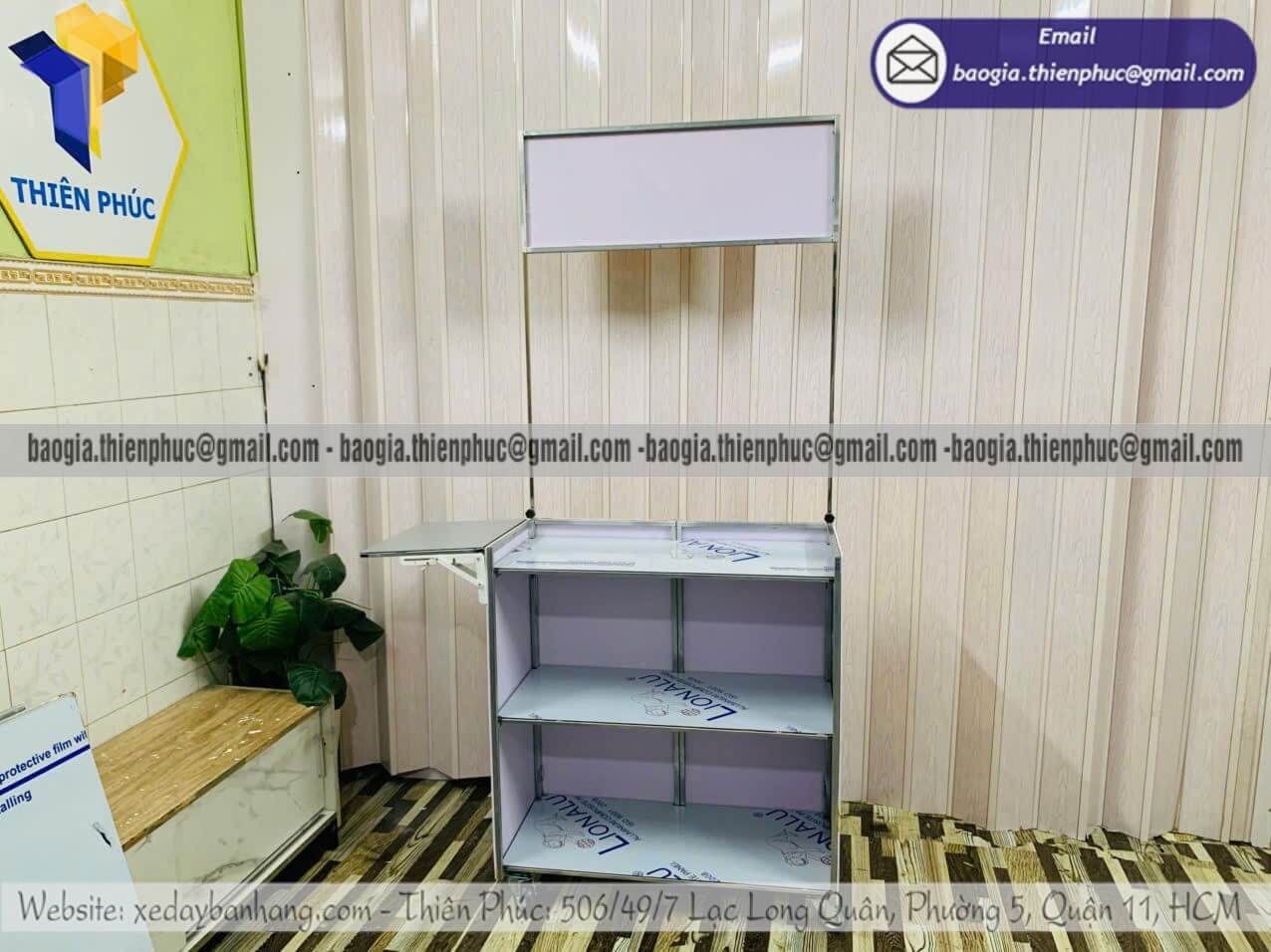 Xưởng sản xuất xe xếp bán mì trộn di động giá rẻ tphcm giao hàng đi tỉnh